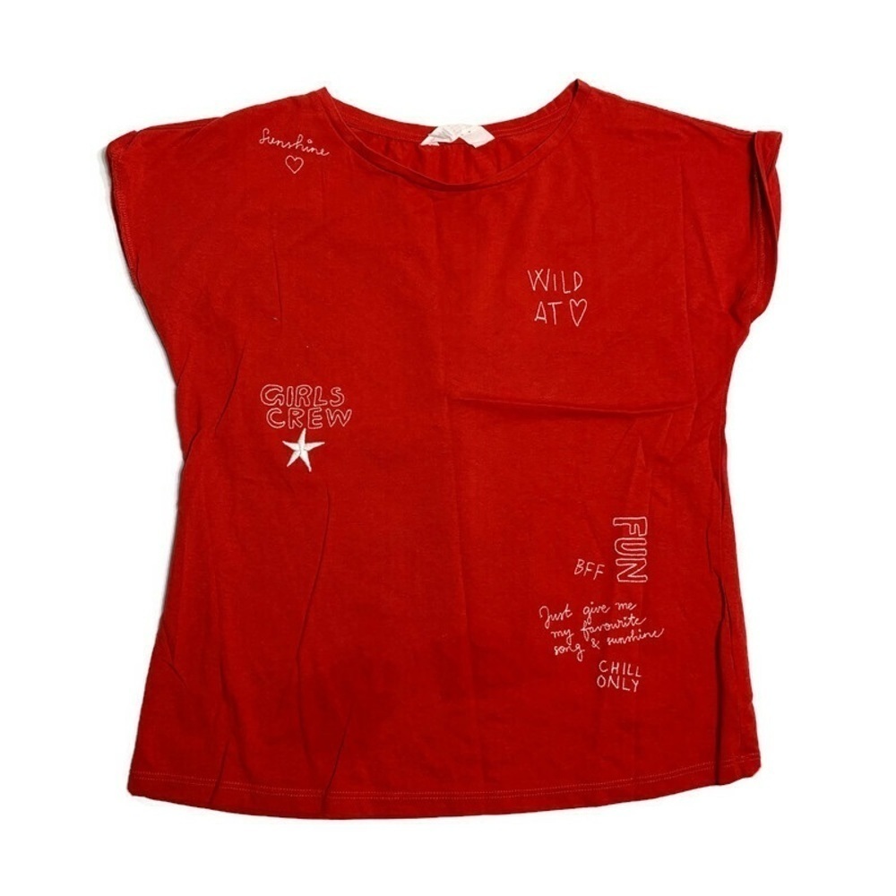 H&M girls 12-14Y embroidered‎ tee shirt